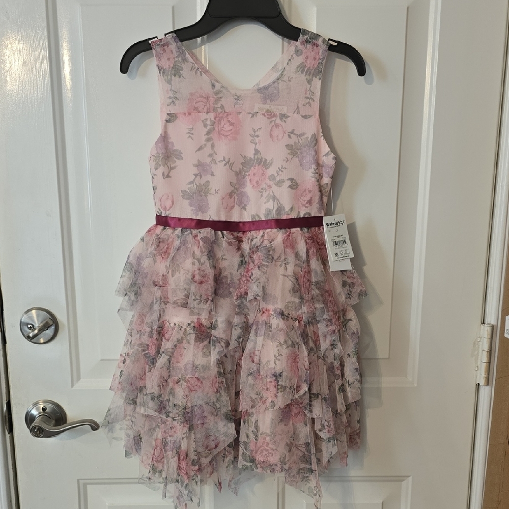 Kensie Girl Pink Floral Layered Dress